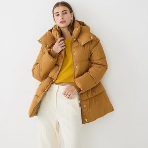 NWT Chateau Puffer Coat in Pack Brown.